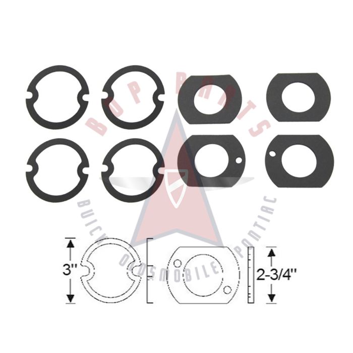 1961 1962 Oldsmobile F-85 (See Details) Tail Light And Back Up Lens Gasket Set (8 Pieces)