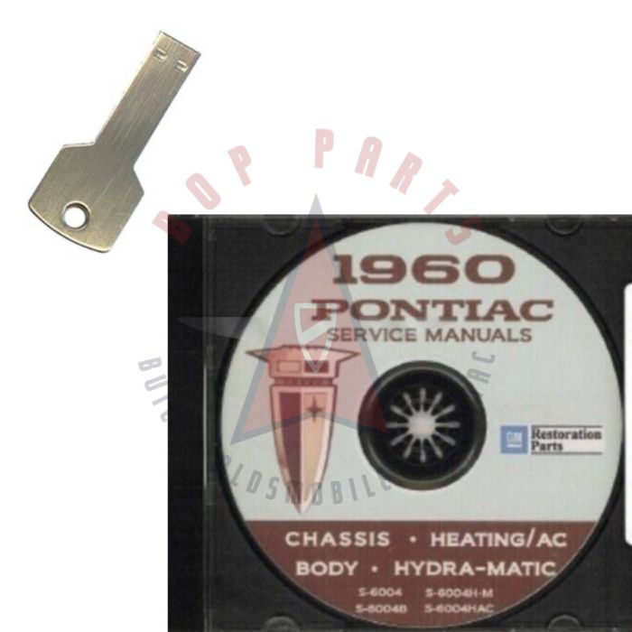 1960 Pontiac Chassis, Body, Hydra-Matic, Heating, and Air Conditioning (A/C) Shop Manuals [USB Flash Drive]