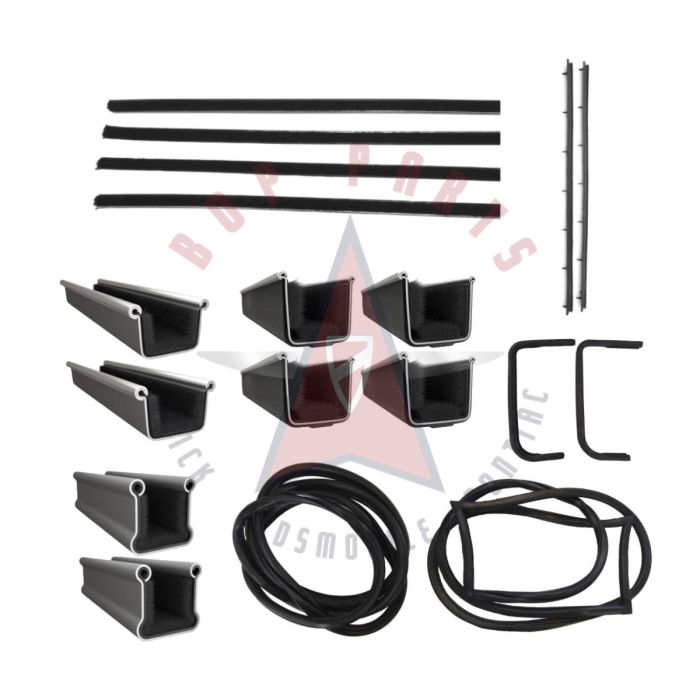 1954 1955 Buick and Oldsmobile (See Details) Glass Weatherstrip Kit (18 Pieces)