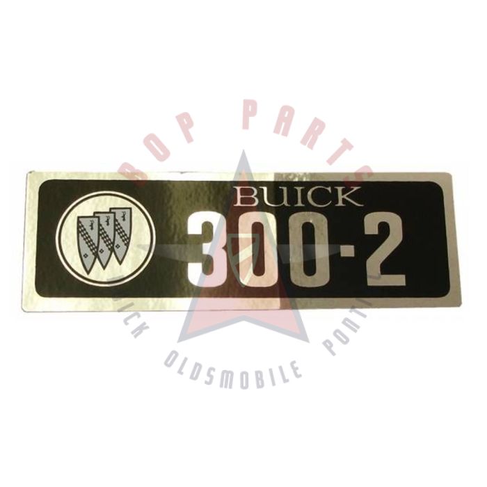 1965 1966 1967 Buick 300 Engine (2 Barrel Carburetor) Valve Cover Decal