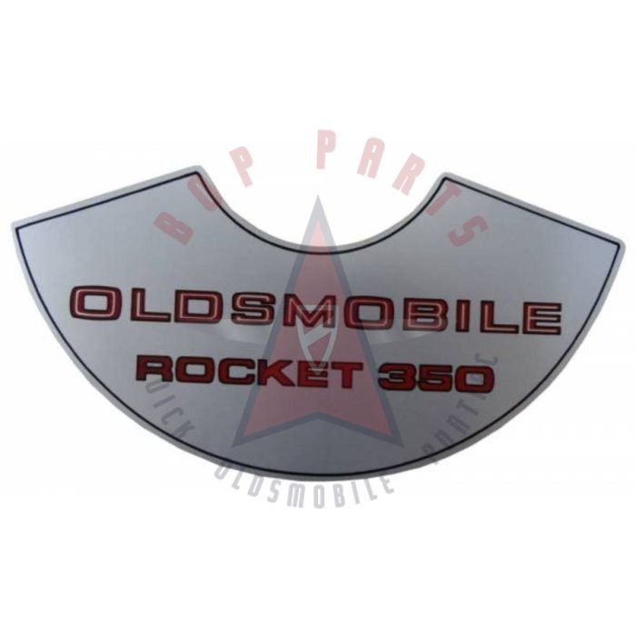 1969 1970 1971 1972 Oldsmobile "Rocket 350" Air Cleaner Decal