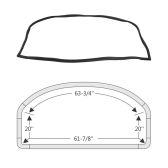 1960 Pontiac Catalina (See Details) Rear Window Weatherstrips