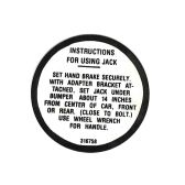 1957 Pontiac Jack Base Decal 