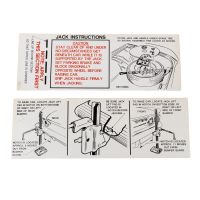 1961 1962 Oldsmobile F-85 and Cutlass (See Details) Jacking Instruction Decal (2 Pieces)