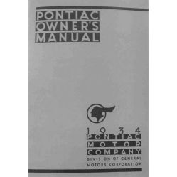 1934 Pontiac Owner's Manual [PRINTED BOOK]