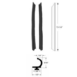 1962 1963 Buick Skylark And Oldsmobile F-85 Jetfire 2-Door Hardtop Coupe Side Window Leading Edge Rubber Weatherstrips 1 Pair