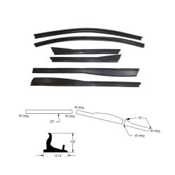 1949 1950 1951 1952 Pontiac Chieftain 2-Door Convertible (See Details) Roof Rail Rubber Weatherstrip Set (6 Pieces)