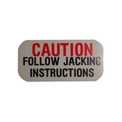 1962 1963 1964 Buick Jack Base Caution Decal