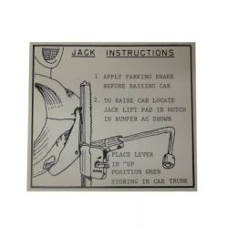 1956 1957 Oldsmobile Jack Instructions Decal