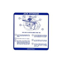 
1967 Pontiac Convertible Jack Stowage Decal
