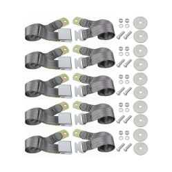 Buick, Oldsmobile and Pontiac Universal Gray Seat Belt (Lap Style) 5 Belt Set