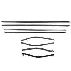 1970 1971 1972 Oldsmobile Cutlass 2-Door Convertible Window Sweeps Felt Kit OEM Authentic Style (8 Pieces)