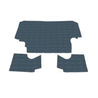 1962 Pontiac Catalina 2-Door Coupe Aqua Herringbone Trunk Rubber Mat Set (3 Pieces)