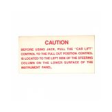 1958 Pontiac Air Suspension Caution Decal 